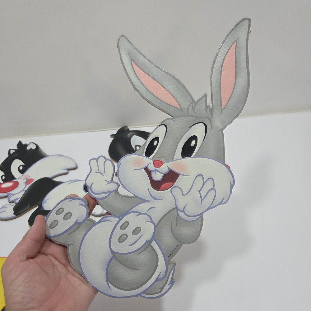 Vintage 1997 Warner Bros. Cardboard Wall Plaques Baby Looney Tunes - Picture 3 of 8
